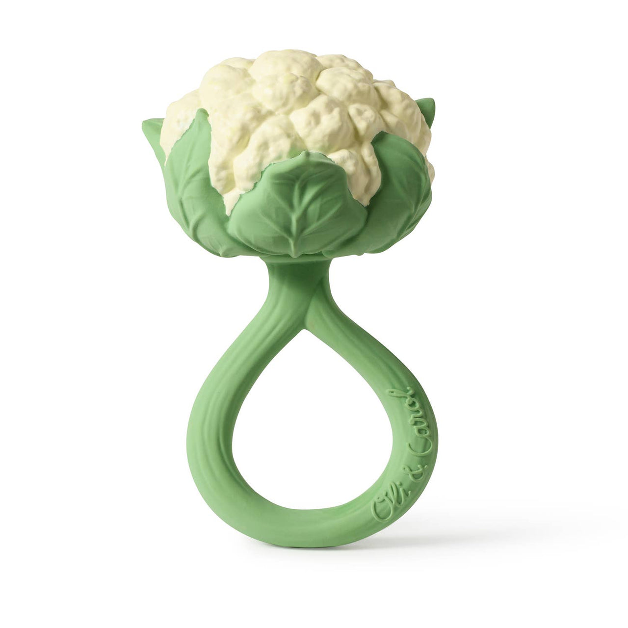 Cauliflower Rattle Toy - Natural Rubber Baby Rattle