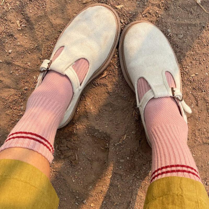 Boyfriend Socks: Vintage Pink