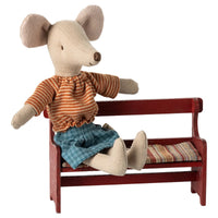 Thumbnail for Maileg Bench Mouse Red 11-4009-01