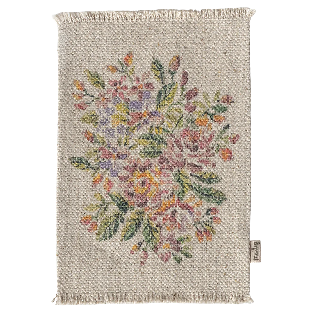 Maileg Rug, Flowers - Medium