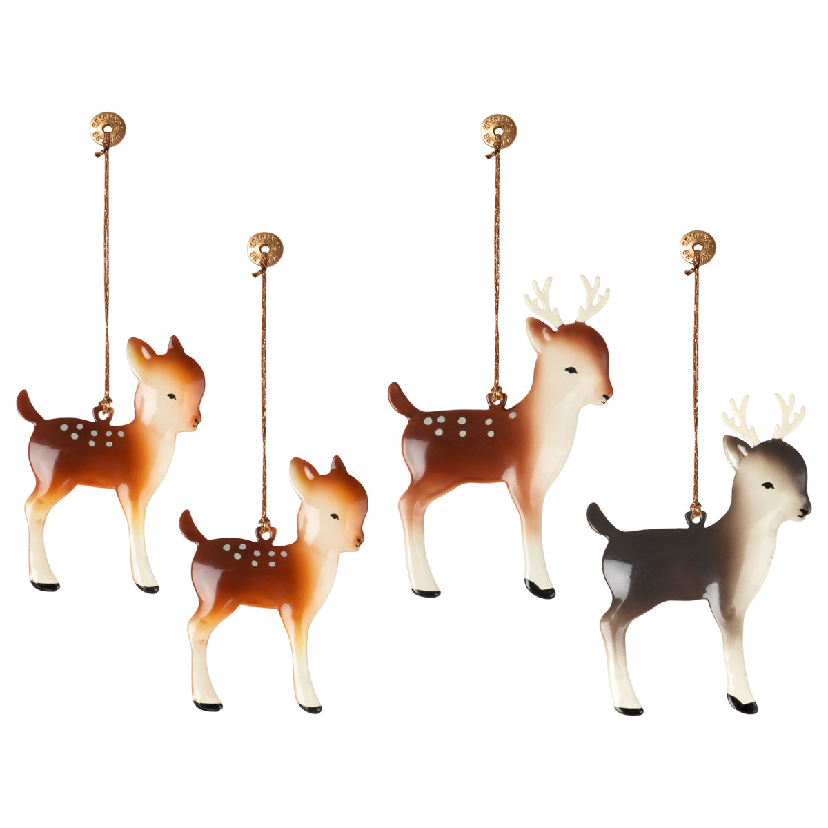 Reindeer Family, Metal Ornaments