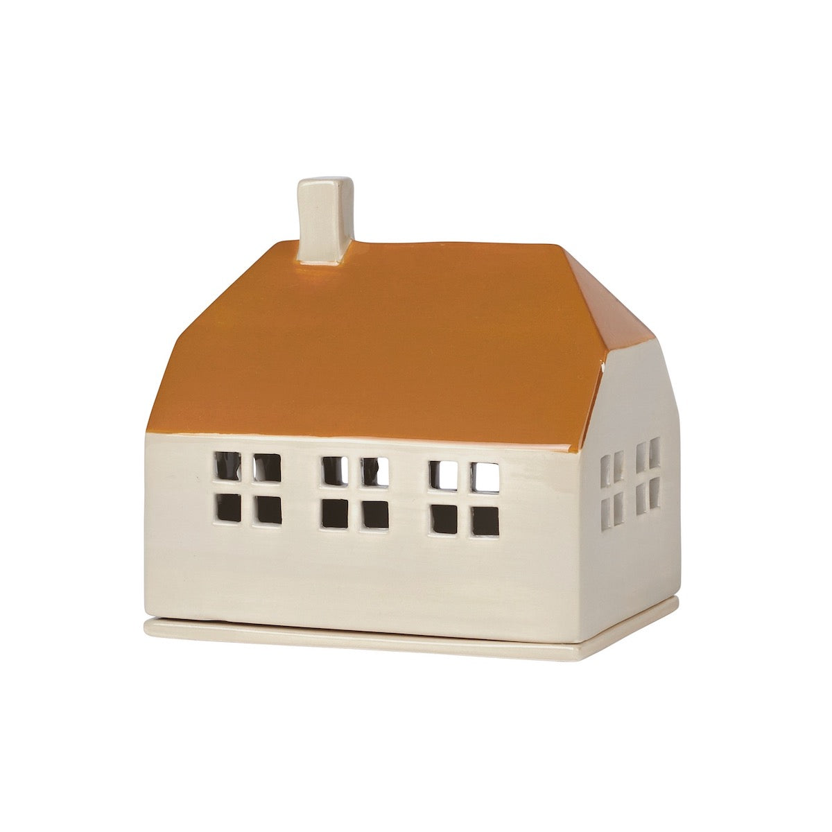 Broste Copenhagen Bo Candle House - Golden Brown, Dolomite Ceramic