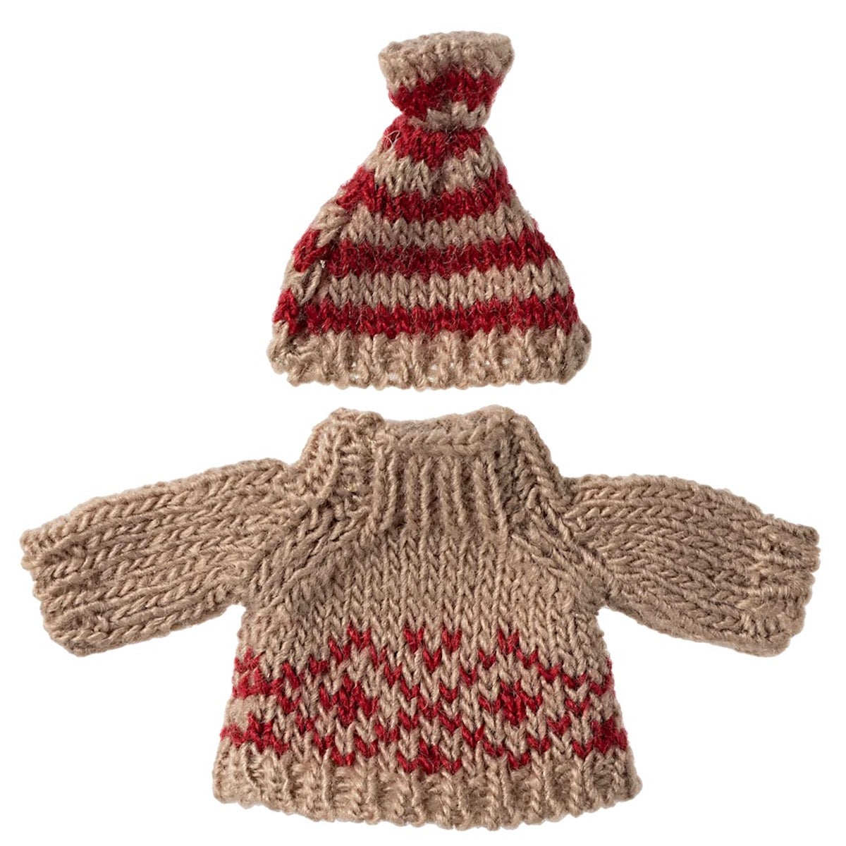 Maileg Knitted Sweater and Hat, Mum Mouse 17-4306-00