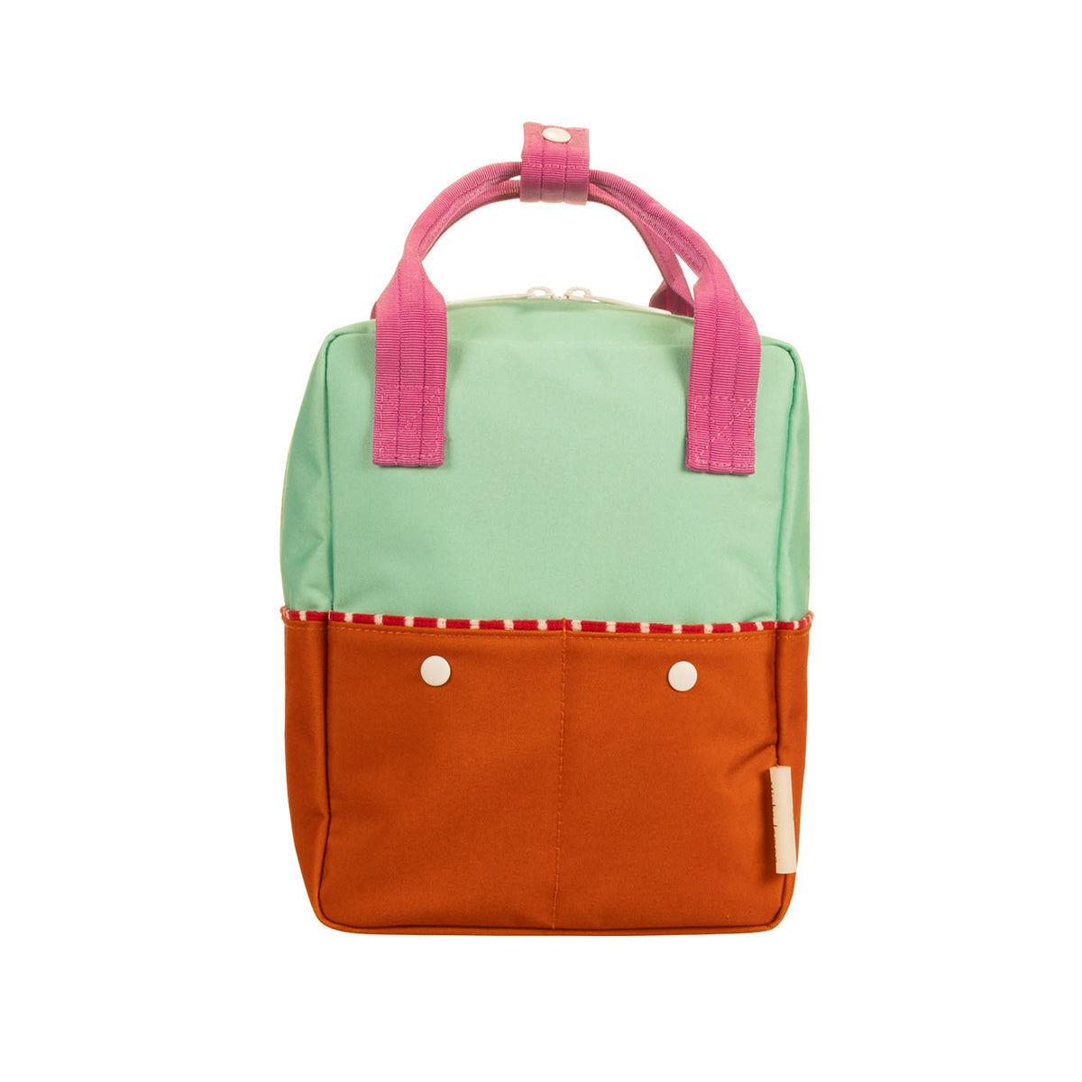 Backpack Small • Better Together • Colourblocking • Towel Green + Gravel Orange 1802171