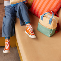 Thumbnail for Sticky Lemon Backpack Small • Colourblocking • Sandy Yellow + Aquatic Green