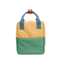 Thumbnail for Sticky Lemon Backpack Small • Colourblocking • Sandy Yellow + Aquatic Green