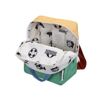 Thumbnail for Sticky Lemon Backpack Small • Colourblocking • Sandy Yellow + Aquatic Green