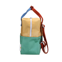 Thumbnail for Sticky Lemon Backpack Small • Colourblocking • Sandy Yellow + Aquatic Green