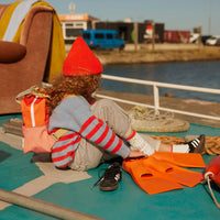 Thumbnail for Sticky Lemon Backpack Small • Colourblocking • Lifebuoy Orange + Coral Pink
