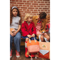 Thumbnail for Sticky Lemon Backpack Small • Colourblocking • Lifebuoy Orange + Coral Pink