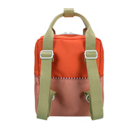 Thumbnail for Sticky Lemon Backpack Small • Colourblocking • Lifebuoy Orange + Coral Pink