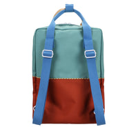 Thumbnail for Sticky Lemon Backpack Large • Colourblocking • Aquatic Green + Shipwreck Rust