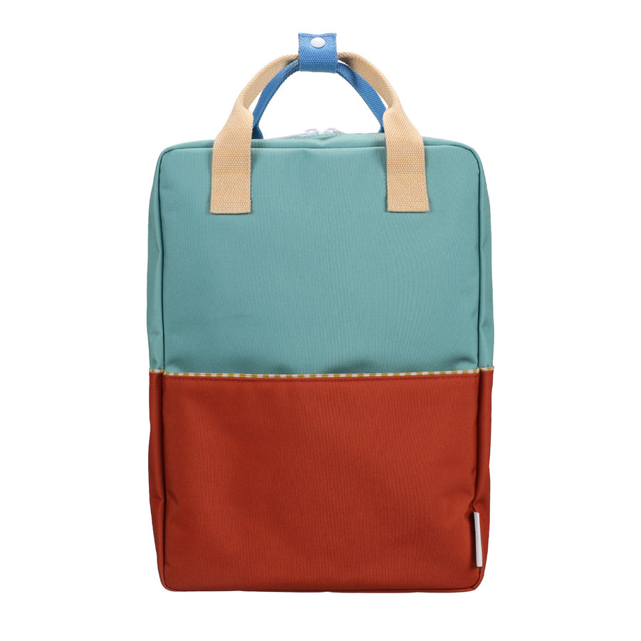 Sticky Lemon Backpack Large • Colourblocking • Aquatic Green + Shipwreck Rust