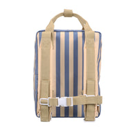 Thumbnail for Backpack Medium • Envelope • Wonders Of The Deep Sea  •  Blue Whale Sandy Sea Stripes