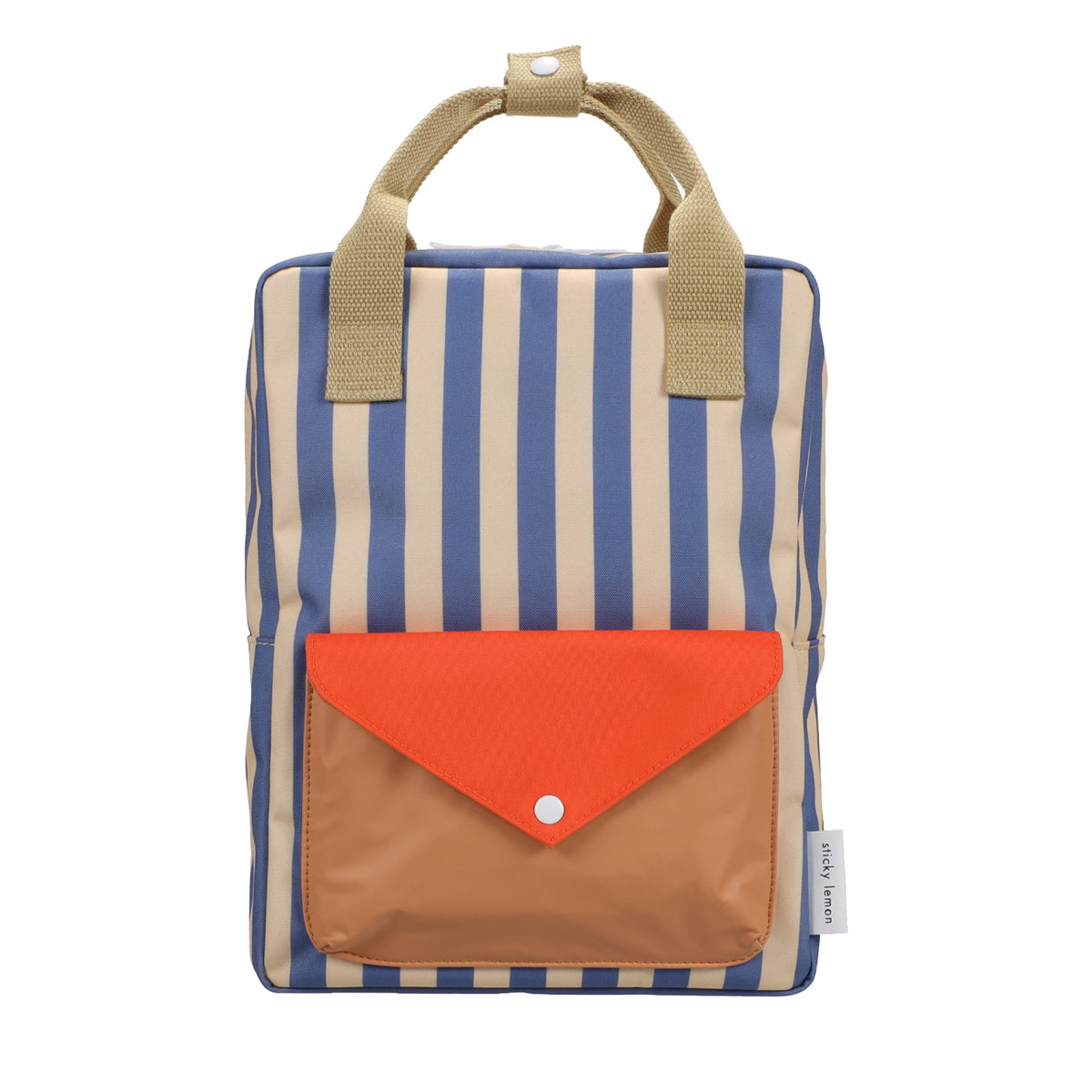 Backpack Medium • Envelope • Wonders Of The Deep Sea  •  Blue Whale Sandy Sea Stripes
