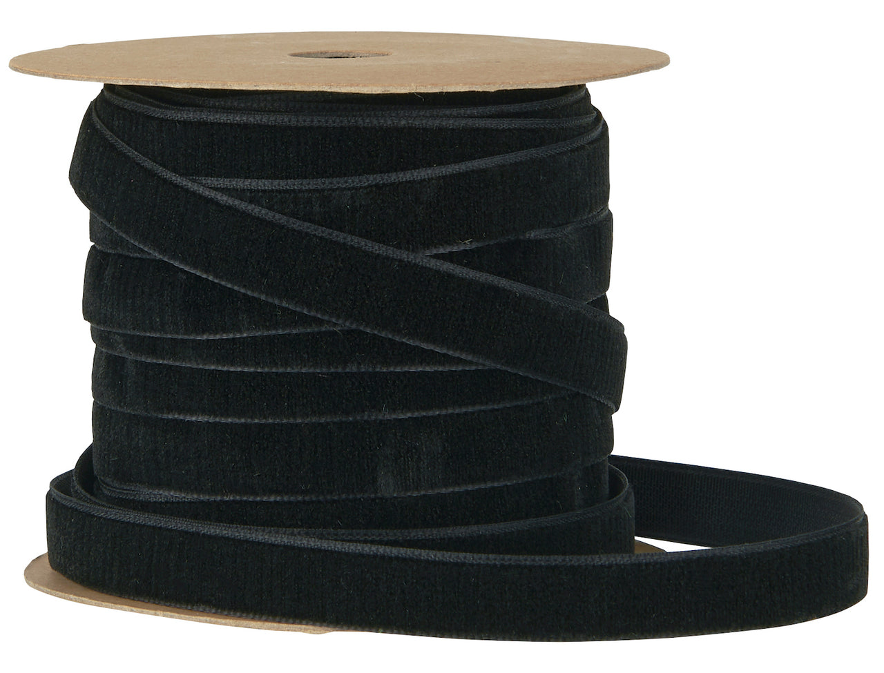 IB Laursen Velvet Ribon on Spool 10 m Black