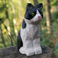 Thumbnail for Wudimals® Wooden Black & White Cat Animal Toy