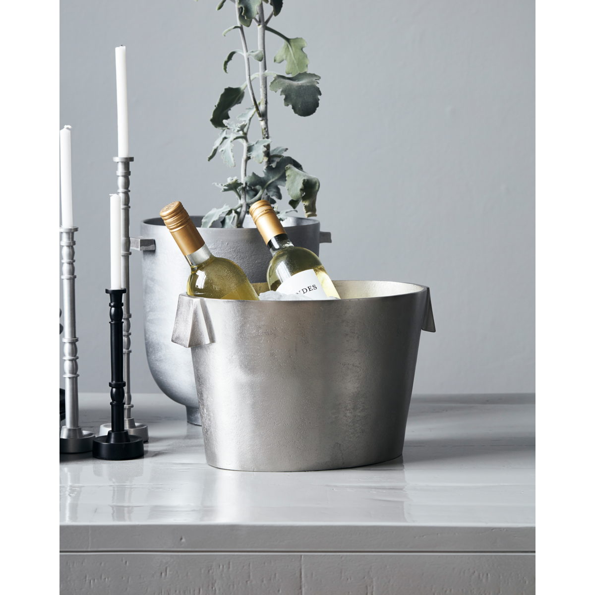 House Doctor Wine Cooler, HDBuck, Brushed Silver