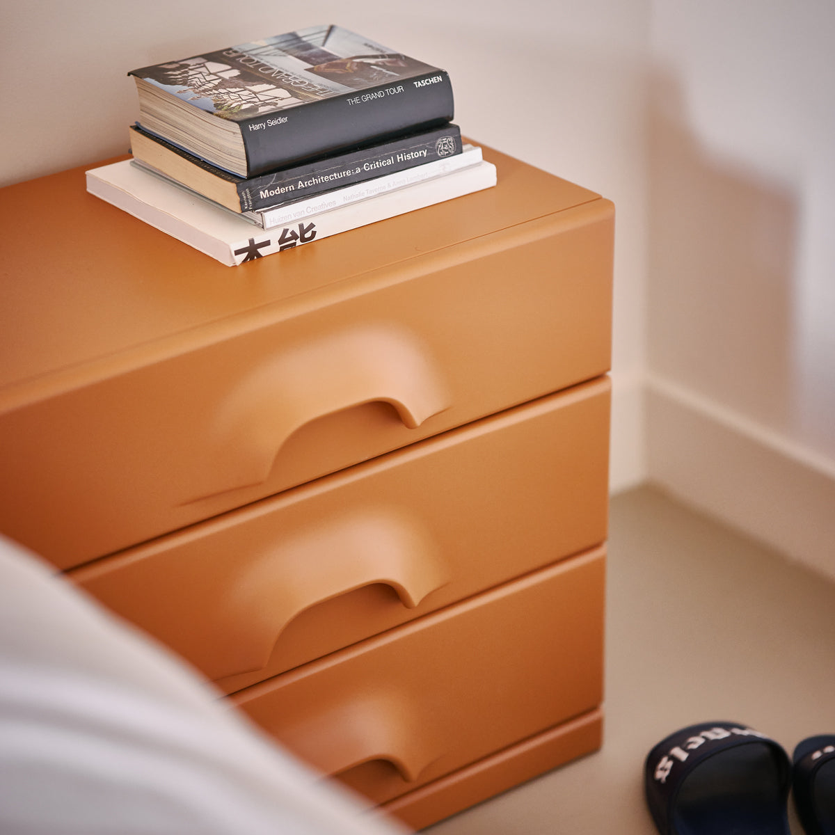 HKLIVING Chest of 3 Drawers, Ginger Orange MKA2004