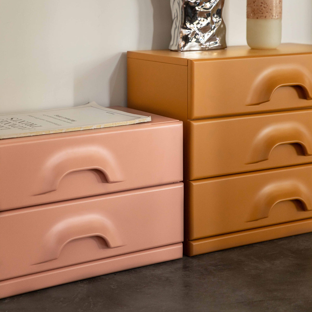 HK Living Chest of 2 Drawers, Pink Blush MKA2002