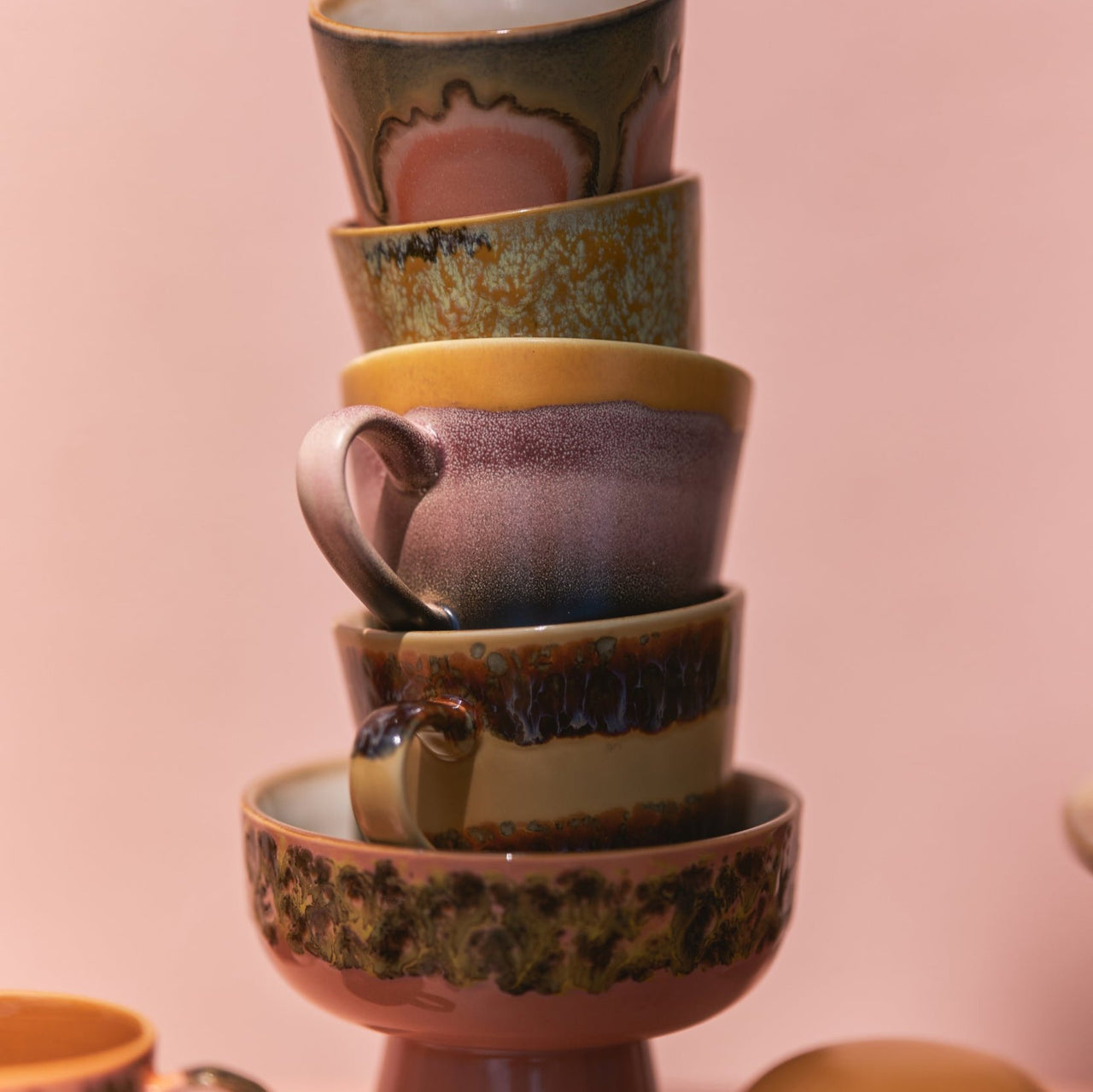 70s ceramics: Cappuccino Mug Sunset