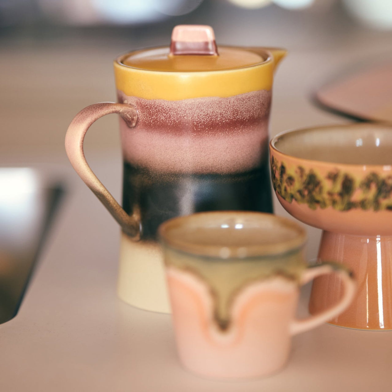 70s Ceramics: Tea Pot Sunset