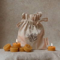 Thumbnail for Goldricks Beeswax Tealights in Cloth Bag