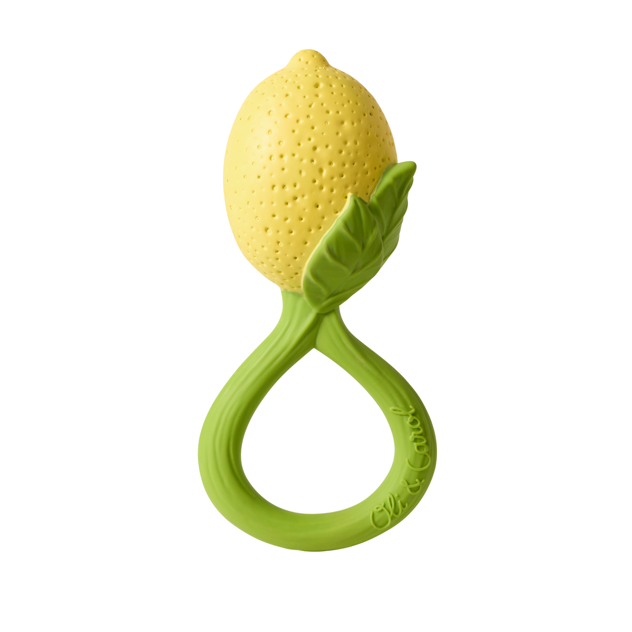 Lemon Rattle Toy - Natural Rubber Baby Rattle Oli&Carol