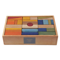 Thumbnail for Wooden Blocks In Tray XL - 63 pcs Rainbow