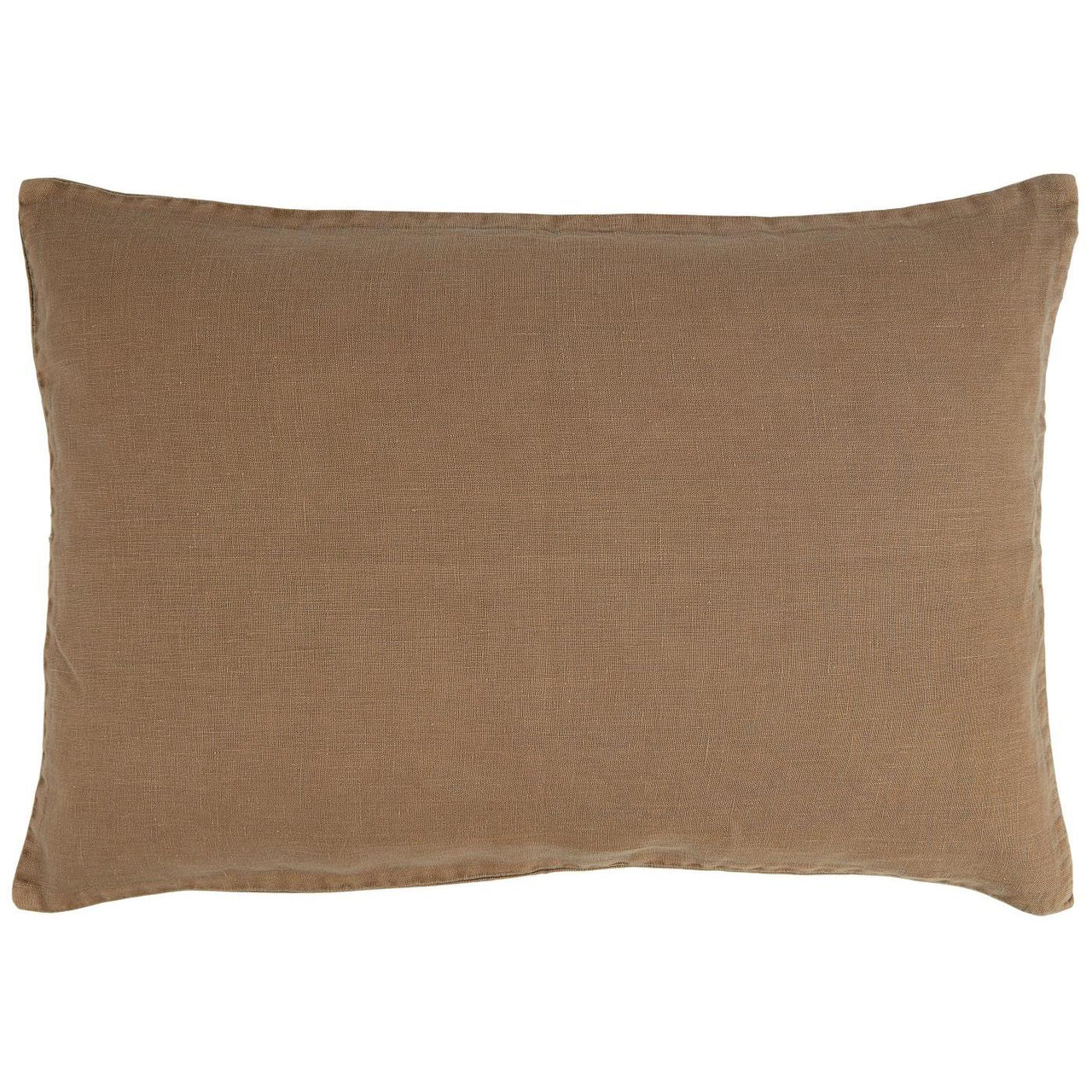 IB Laursen Cushion Cognac Linen 60 x 40cm feather filled