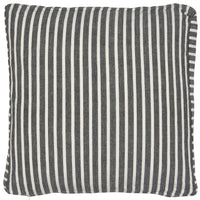 Thumbnail for Box Cushion Louis Black W/Thin White Stripes