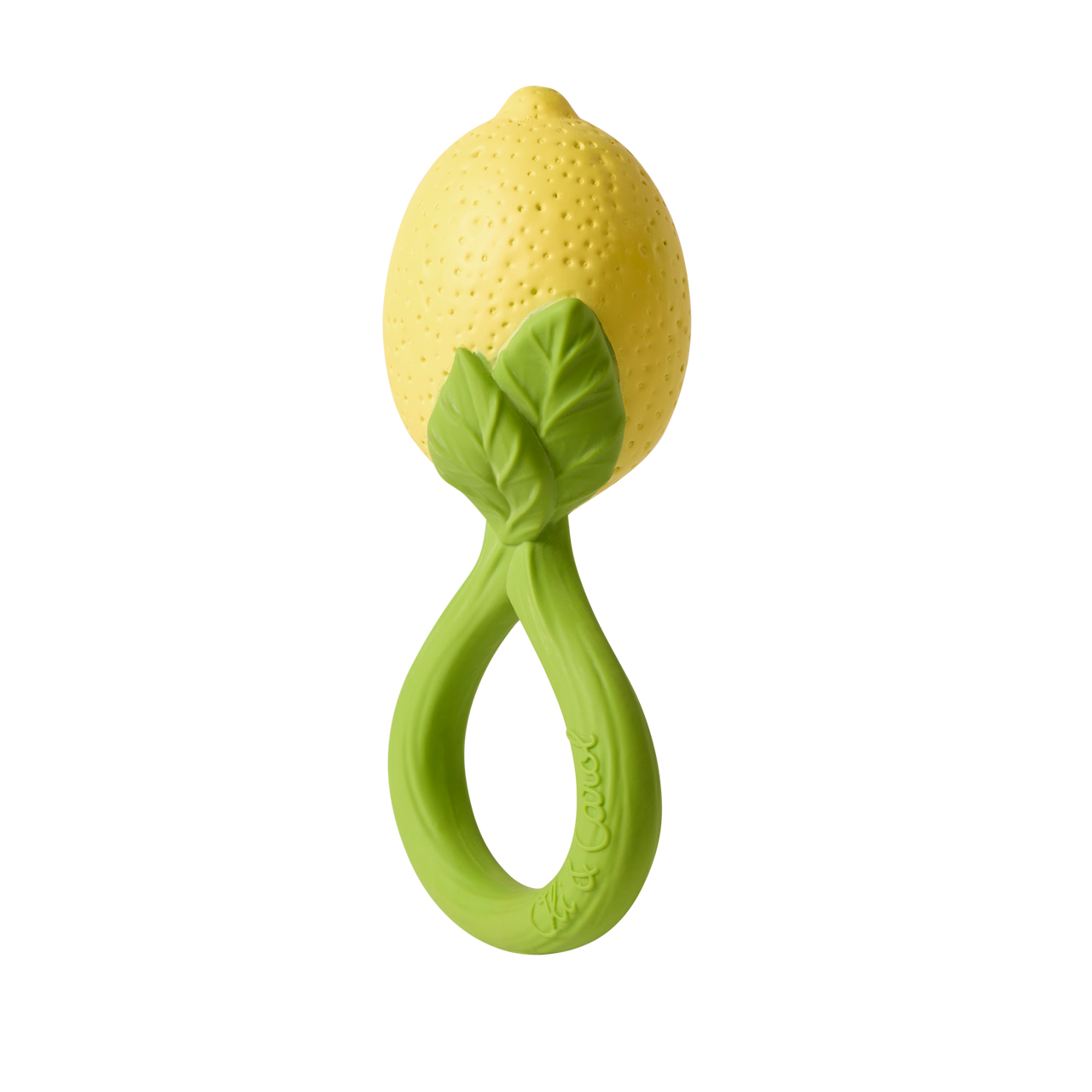 Lemon Rattle Toy - Natural Rubber Baby Rattle Oli&Carol