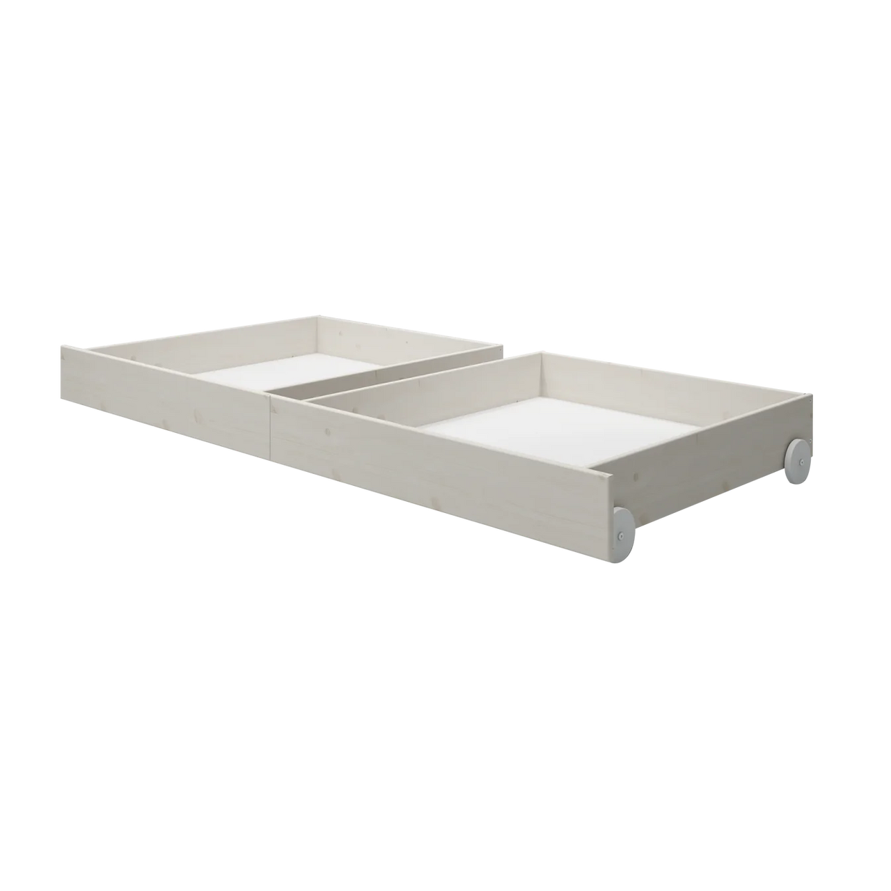 Flexa Classic Single Bed with Back & Rail - Cross Bars - 90 x 200cm (3 Colours Available)