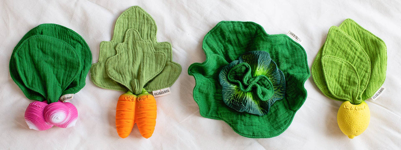 Kendall the Kale Comforter and Baby Teether Oli&Carol