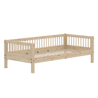 Thumbnail for Flexa Classic Single Bed with Back - Cross Bars - 90 x 200cm (3 Colours Available)