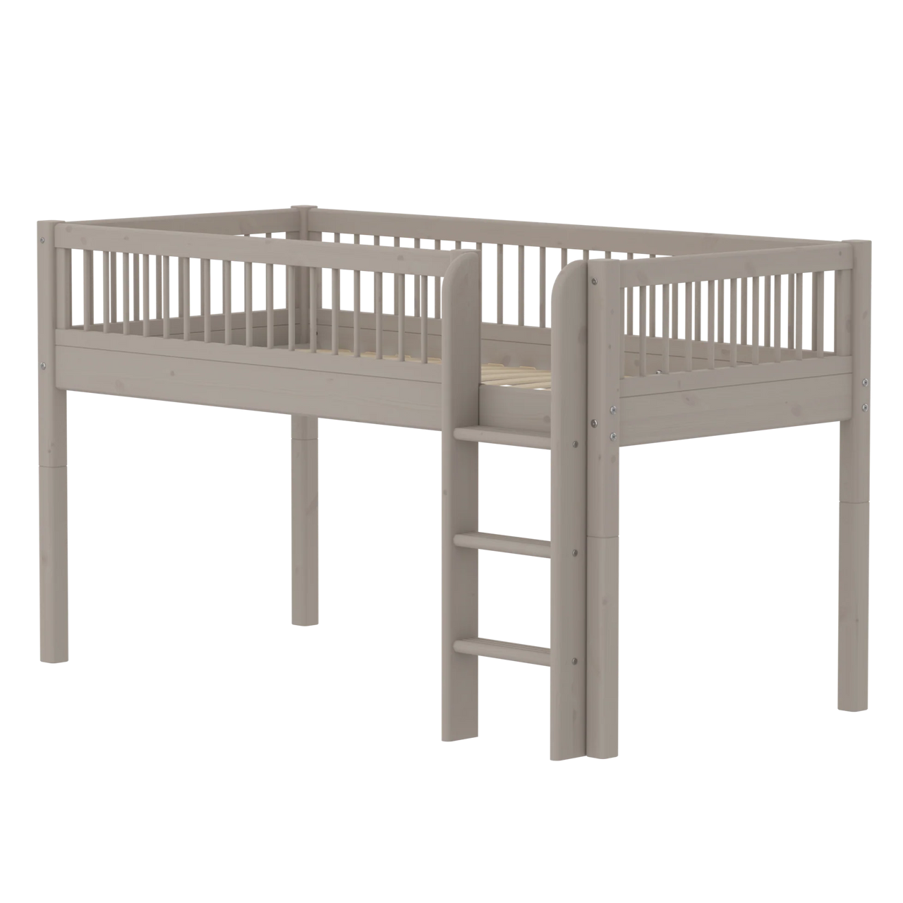 Flexa Classic Mid Sleeper with Straight Ladder - Cross Bars (3 Colours Available)