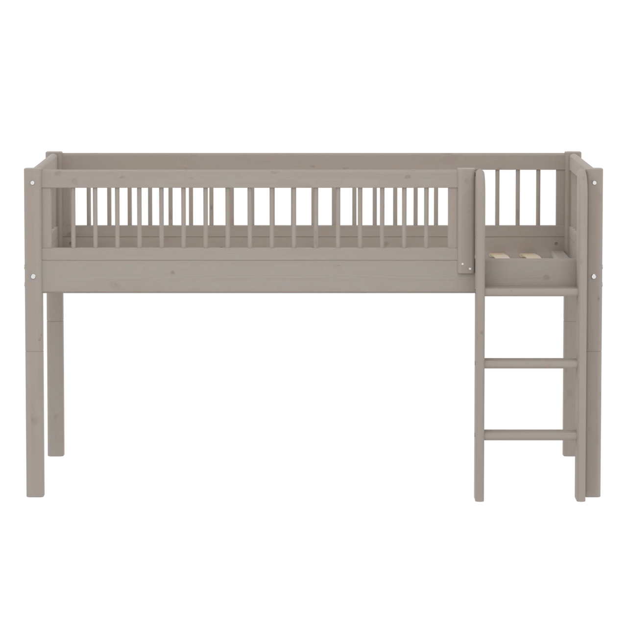 Flexa Classic Mid Sleeper with Straight Ladder - Cross Bars (3 Colours Available)