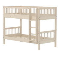 Thumbnail for Flexa Classic High Bunk Bed with Straight Ladder - Cross Bars - Raw (3 Colours)