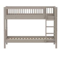 Thumbnail for Flexa Classic High Bunk Bed with Straight Ladder - Cross Bars - Raw (3 Colours)