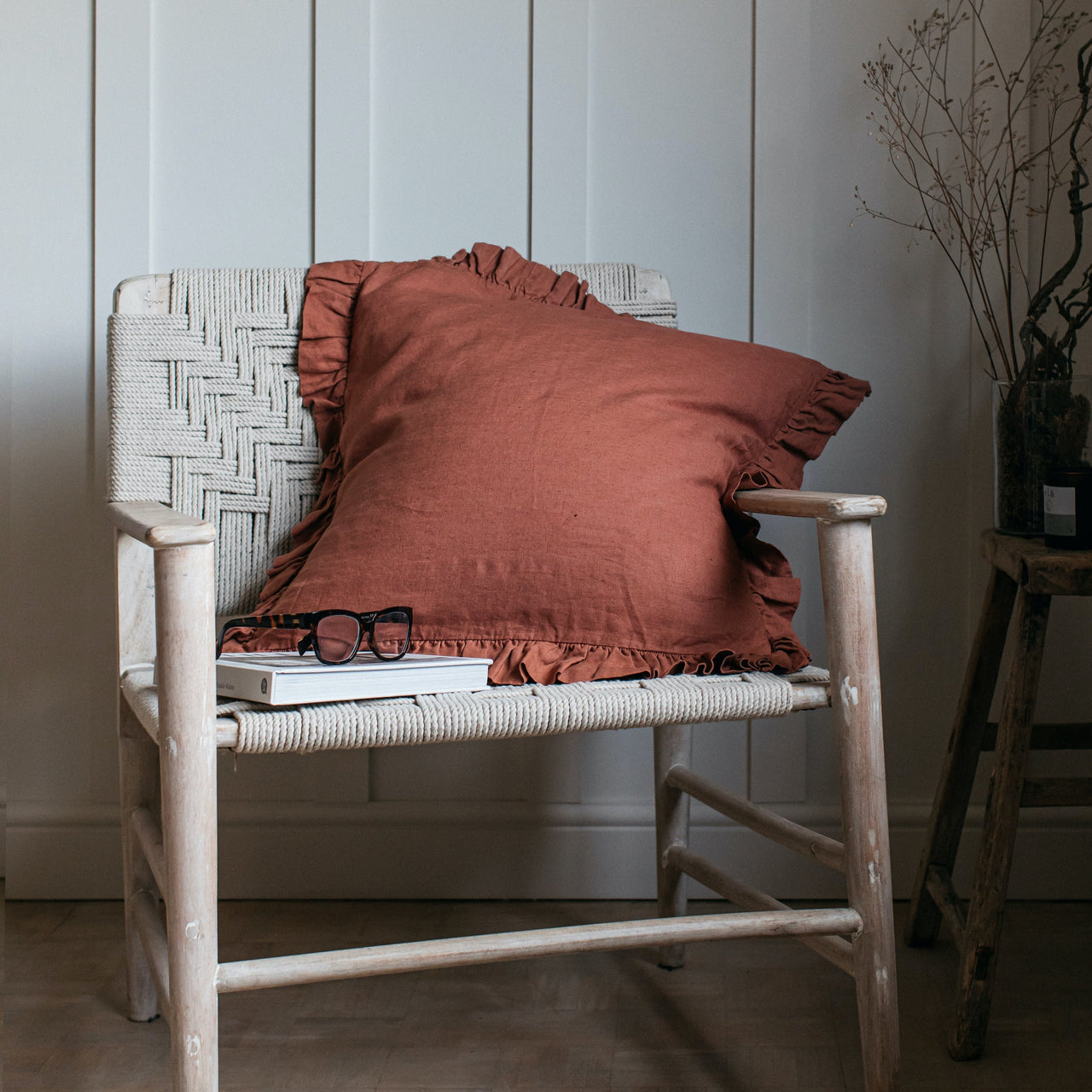 Olivia Ruffle Cushion - Copper 60 x 60cm