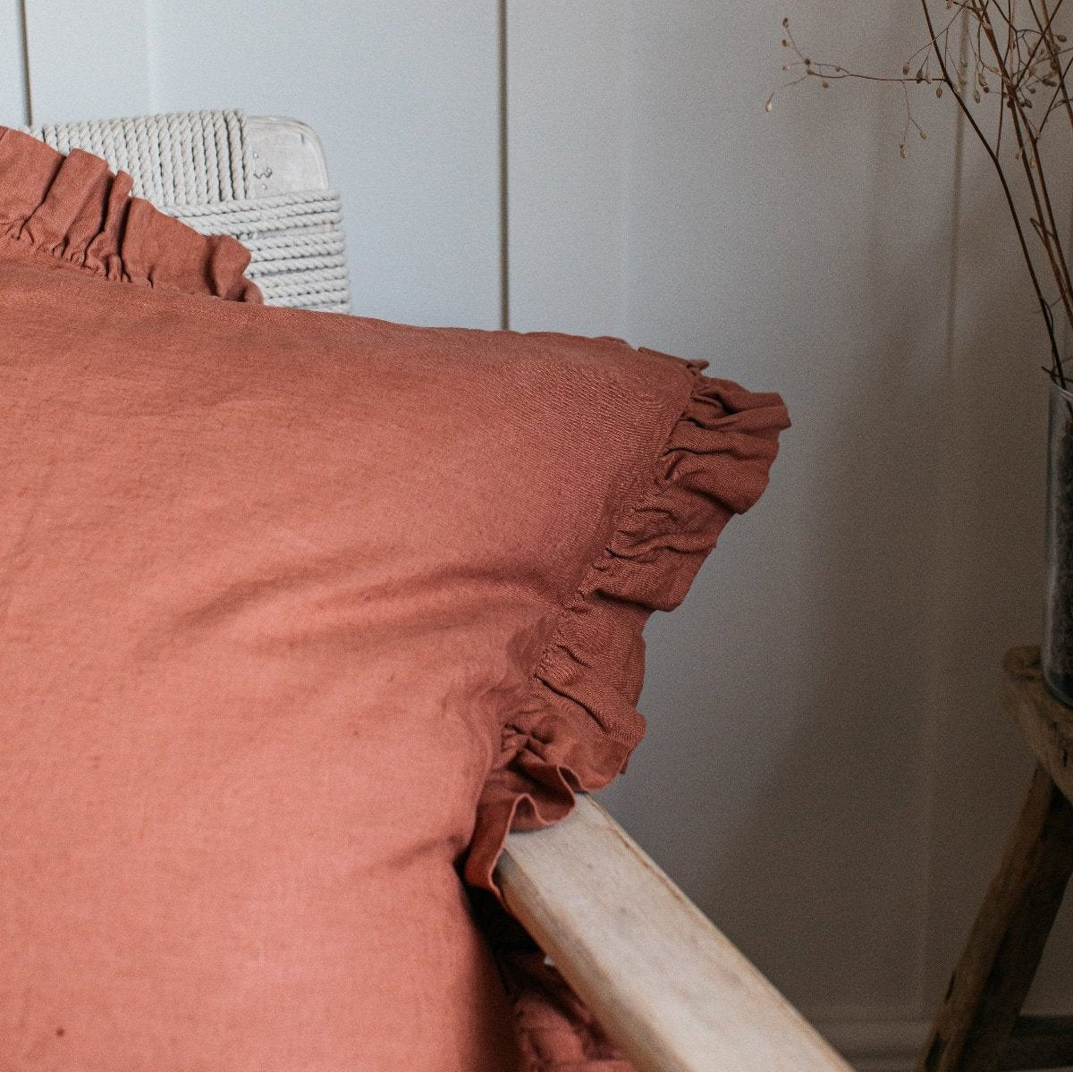 Olivia Ruffle Cushion - Copper 60 x 60cm