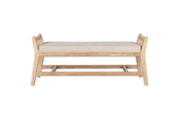 Thumbnail for Nkuku Avanthi Upholstered Sleigh Bench - Natural