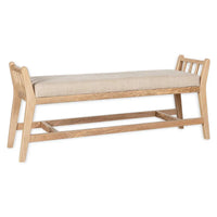 Thumbnail for Nkuku Avanthi Upholstered Sleigh Bench - Natural