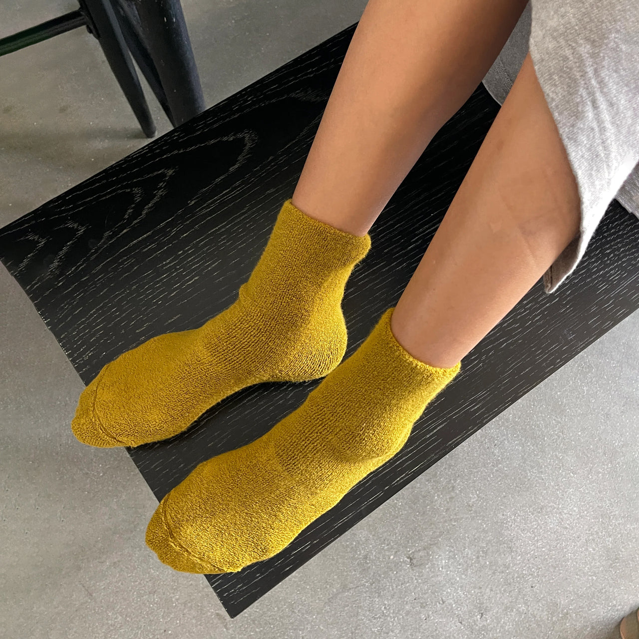 Cloud Socks: Green Olive