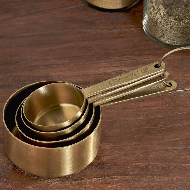 Nkuku Mane Measuring Cups - Brushed Gold