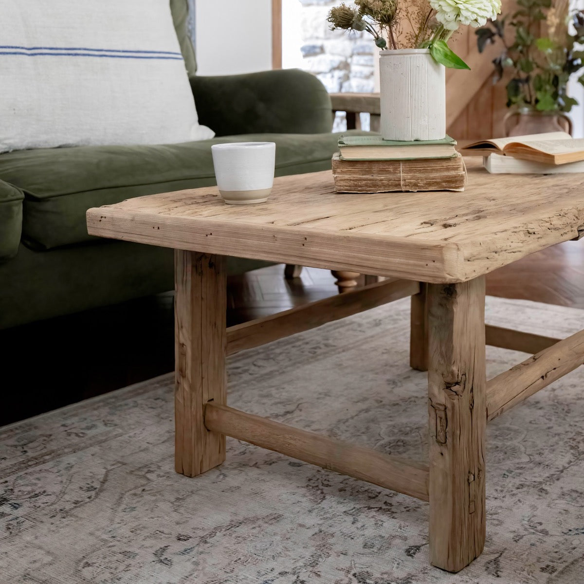 The Interiors Yard Rustic Elm Coffee Table