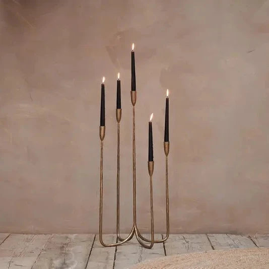 Mbata Cluster Candelabra - Antique Brass