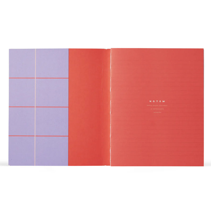 UMA Notebook, Medium -  Lavender Check