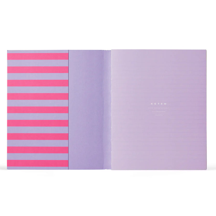 UMA Notebook, Medium - Lavender Stripe