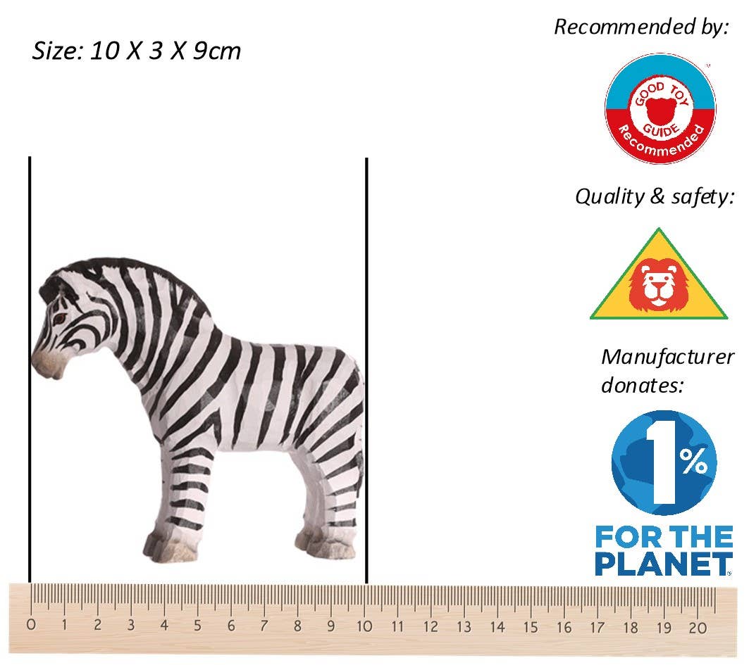 Wudimals® Wooden Zebra Animal Toy